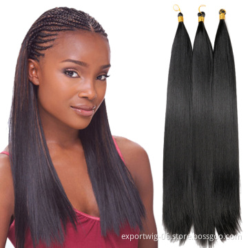 Pre Stretched Silky  Bundle Crochet Wholesale Jumbo Bone Straight Braiding Hair Synthetic Braiding Hair High Quality Ombre